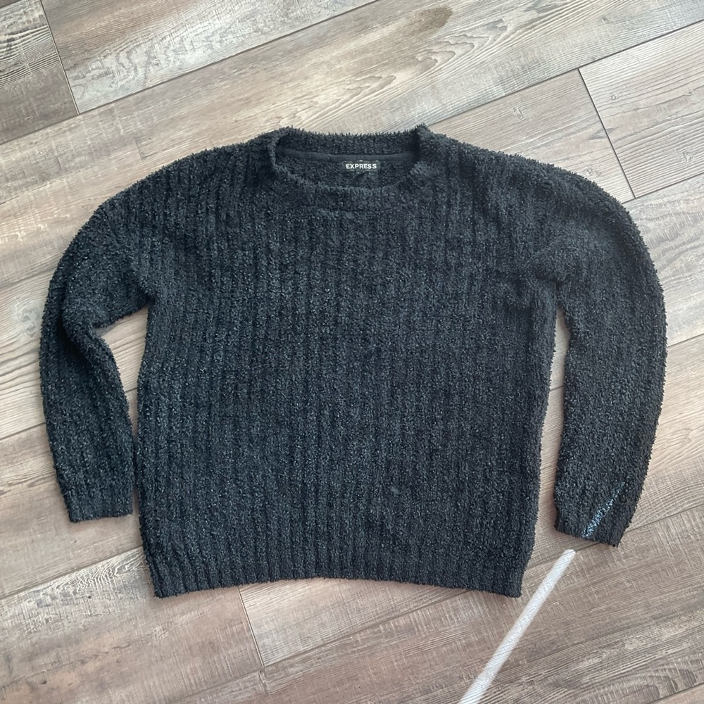 Express Black Textured Sweater
